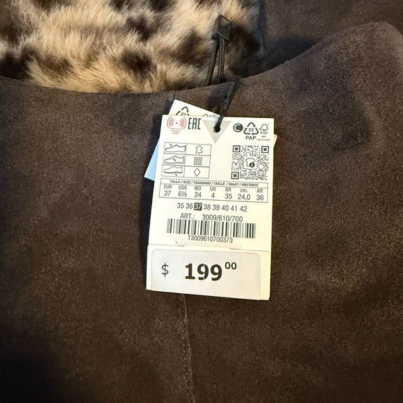 Zara Brown Suede Kitten Heel Boots - Picture 5 of 5